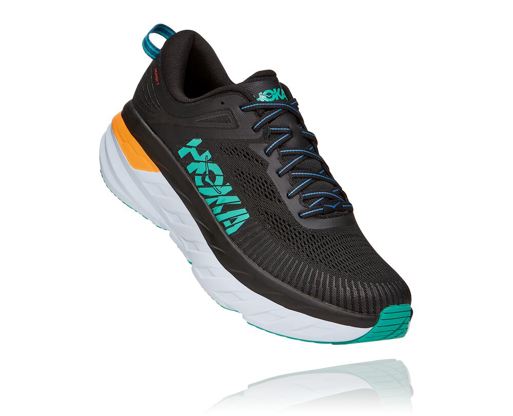 Hoka One One Bondi 7 Ortopediska Skor Herr Svarta - SE-4760825